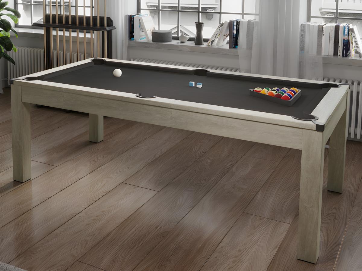 Vente-unique  Tavolo trasformare Biliardo e Ping pong L182 x l102 x H80 cm Naturale chiaro - HENK 