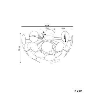 Beliani Deckenlampen aus Eisen Modern MARITSA  