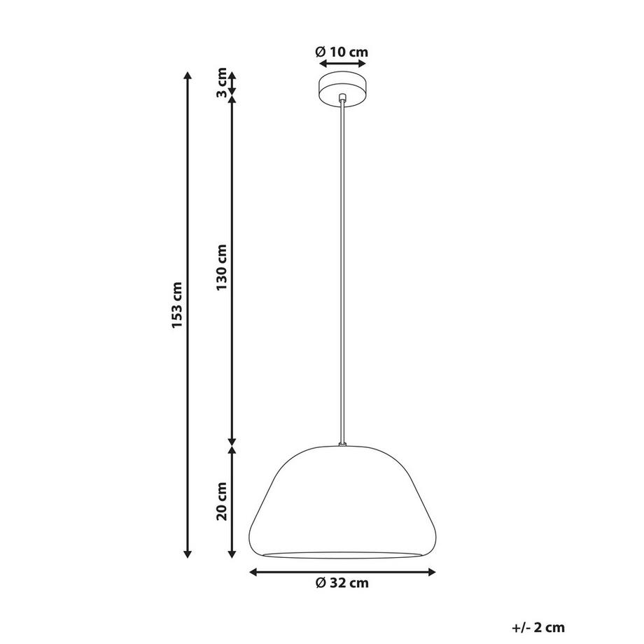 Beliani Lampada a sospensione en Ferro Minimalista JOKU  