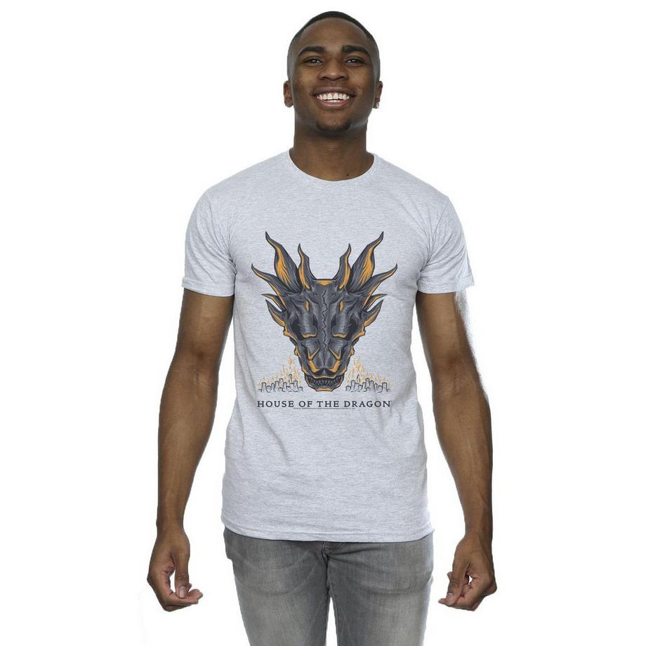 Game of Thrones Drachenflammen Bedrucktes T-Shirt  