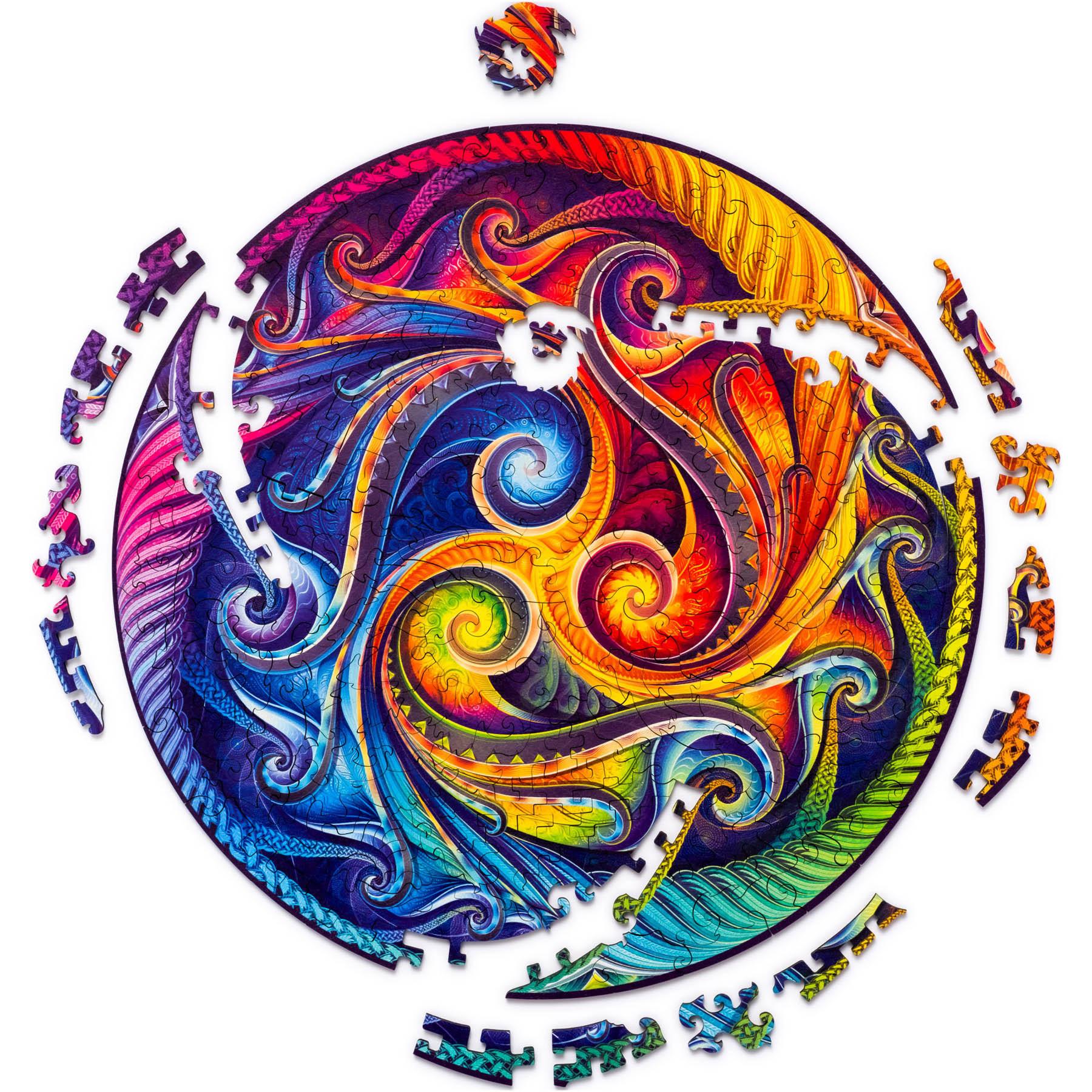 Unidragon  Mandala Spiral Incarnation (200 pièces) - Puzzle en bois 