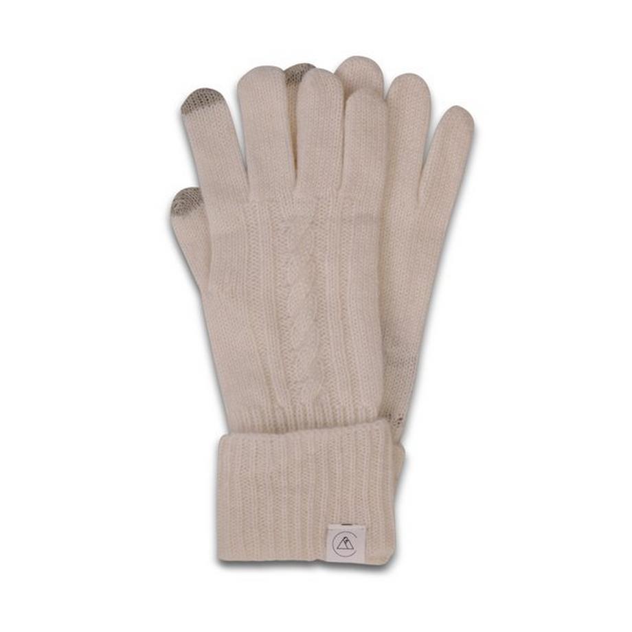 Kaschmir Handschuhe mit Zopfmuster