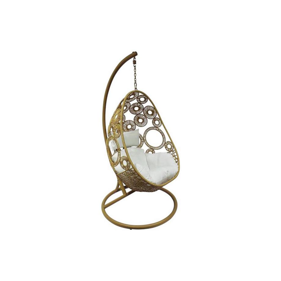 Vente-unique Hängesessel mitem Kissen - Polyrattan - Naturfarben - MAKAHA von MYLIA  