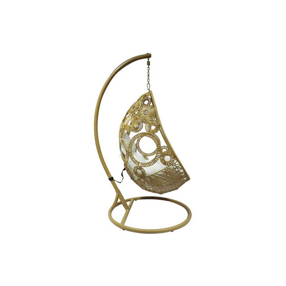 Vente-unique Hängesessel mitem Kissen - Polyrattan - Naturfarben - MAKAHA von MYLIA  