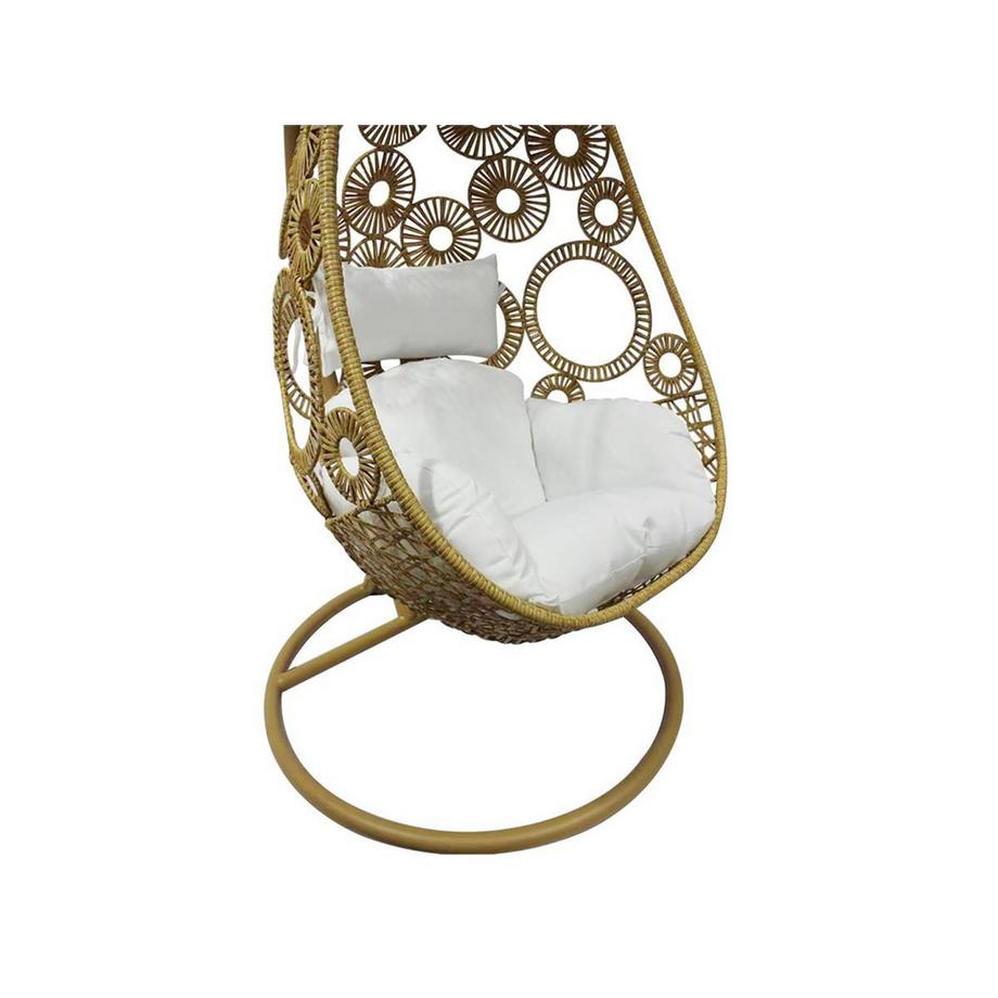 Vente-unique Hängesessel mitem Kissen - Polyrattan - Naturfarben - MAKAHA von MYLIA  
