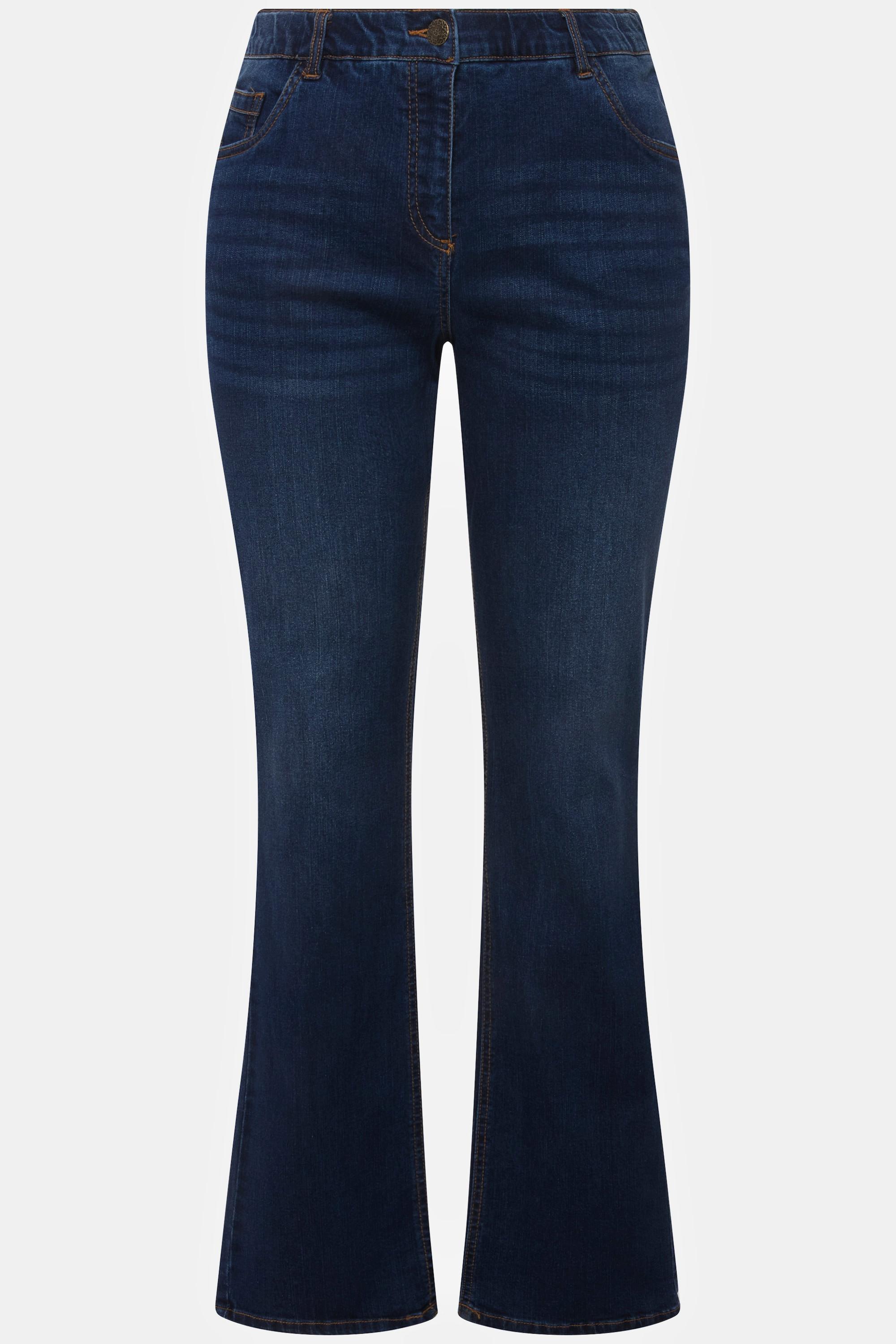 Ulla Popken  Jean Marie, coupe Bootcut 5 poches. Taille confortable 