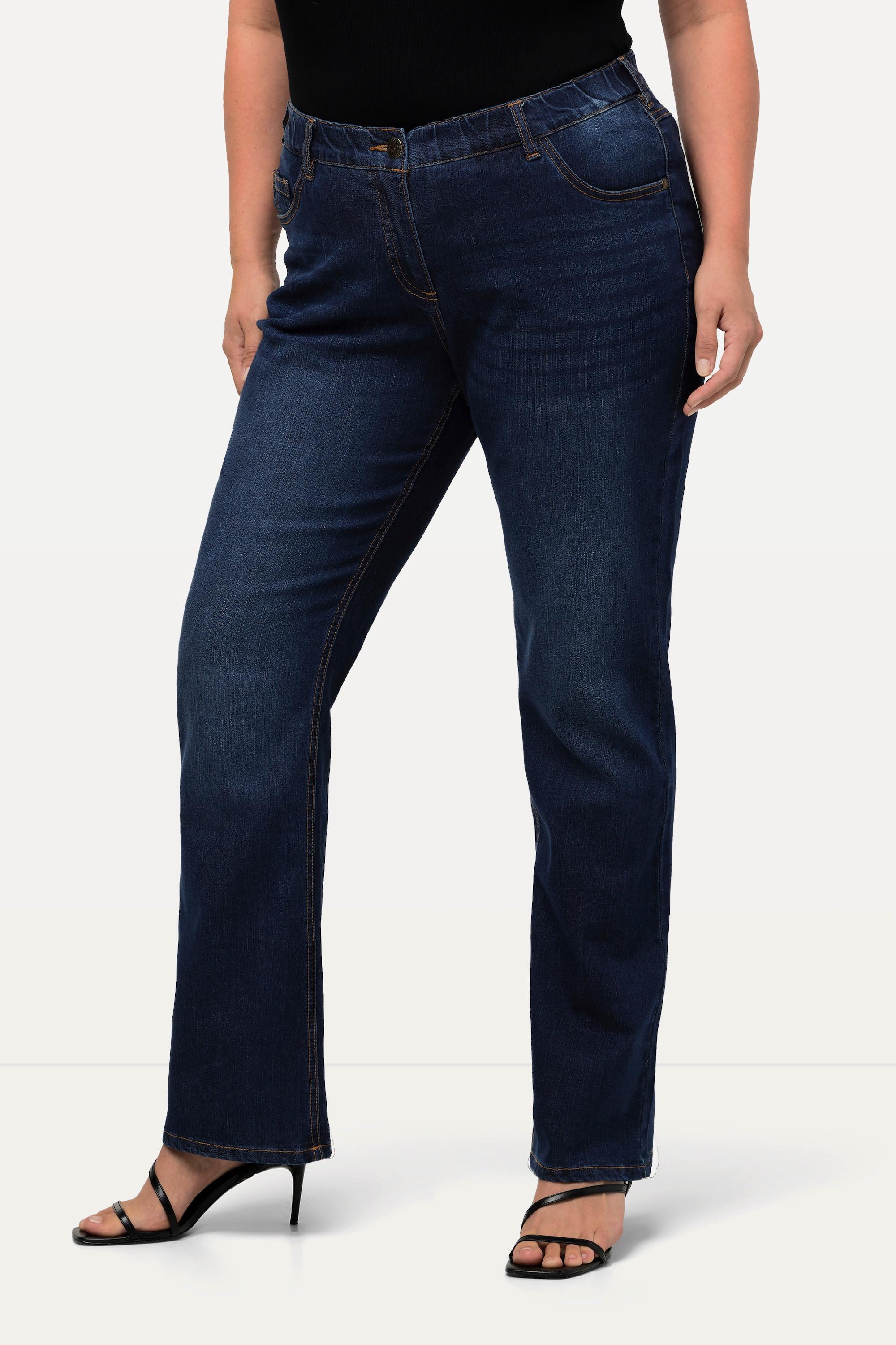 Ulla Popken  Jean Marie, coupe Bootcut 5 poches. Taille confortable 