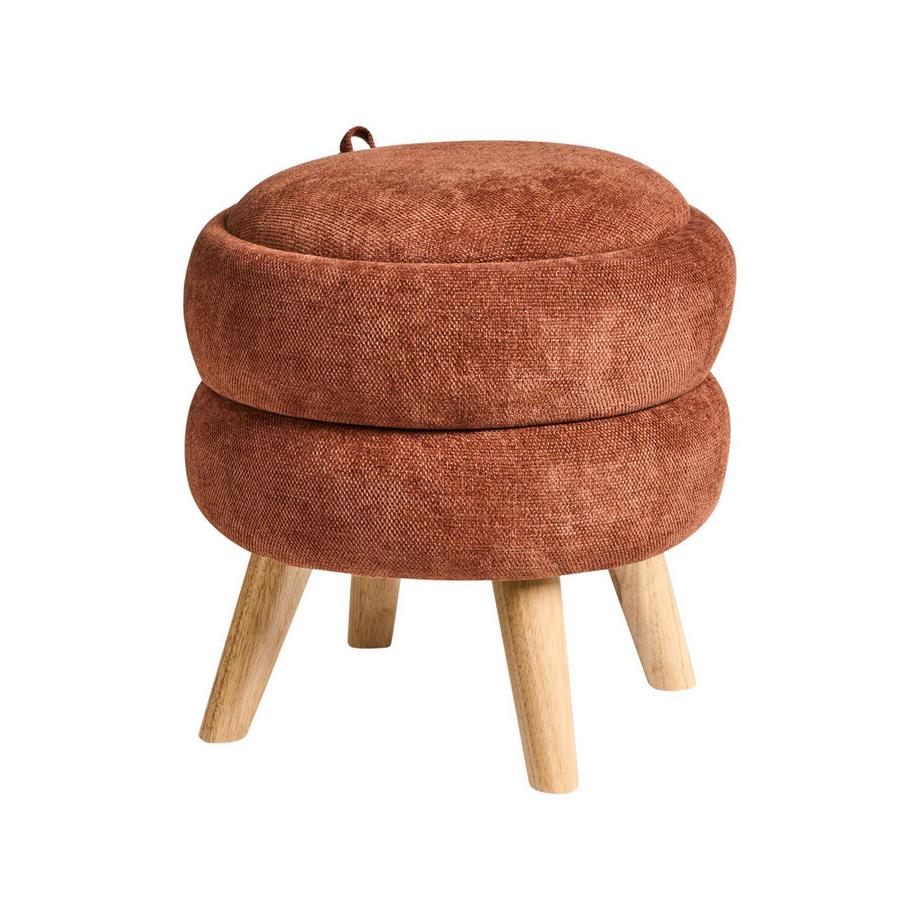 Pouf mit Stauraum aus Chenillegewebe  HAWLEY