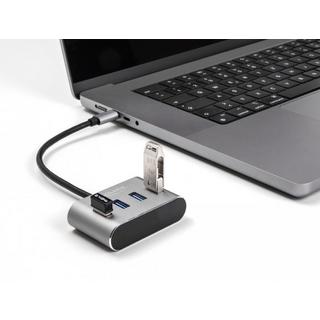 DeLock  Hub de 4 prises USB 5 Gbps avec connecteur USB Type-C – prises USB Type-A sur le dessus 