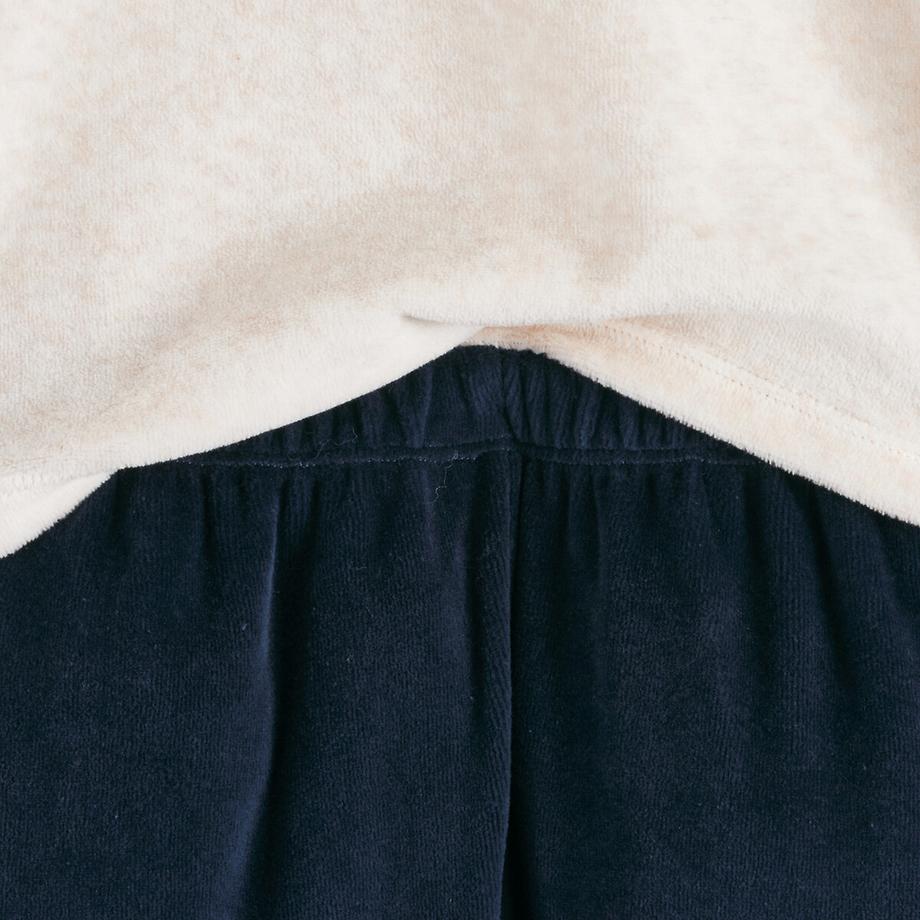 La Redoute Collections  Samtpyjama mit Füssen 