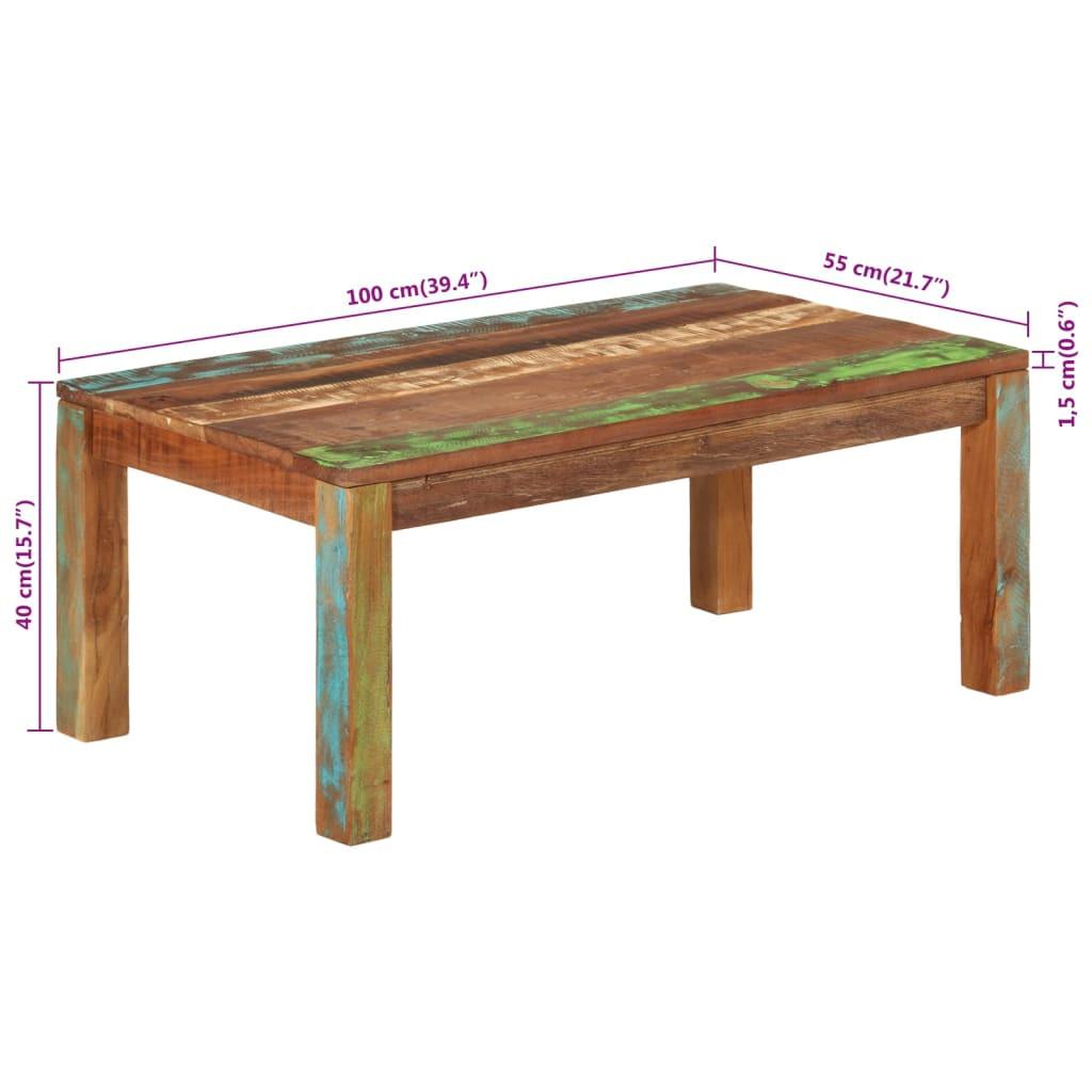 VidaXL tavolino Legno di recupero  