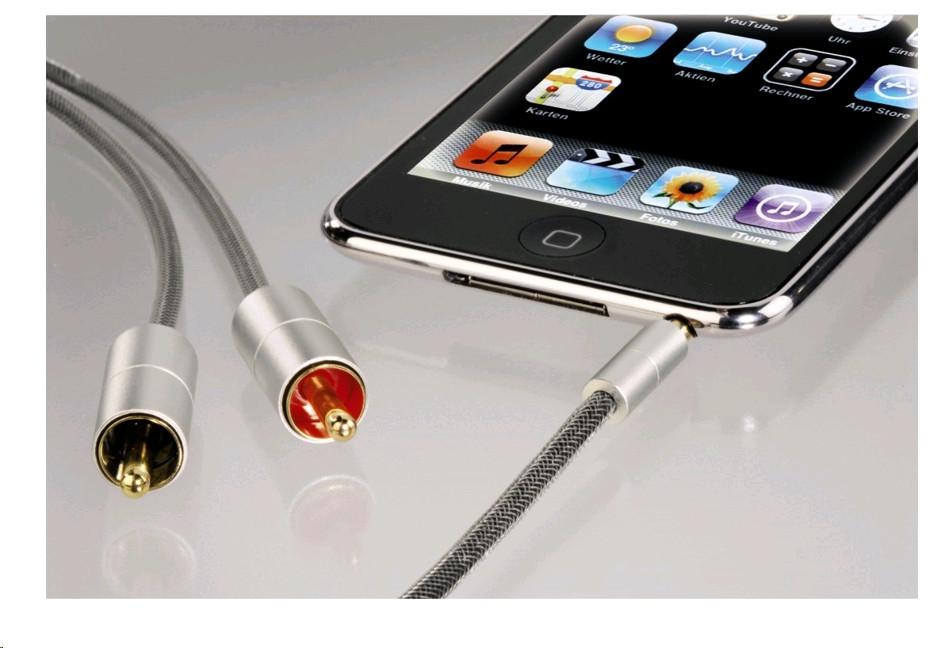 hama  HAMA Kabel AluLine 3,5mm-2xRCA 1m 