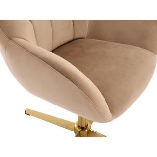 PASCAL MORABITO Chaise de bureau en velours - Beige et doré - LANCIEGA de Pascal Morabito  