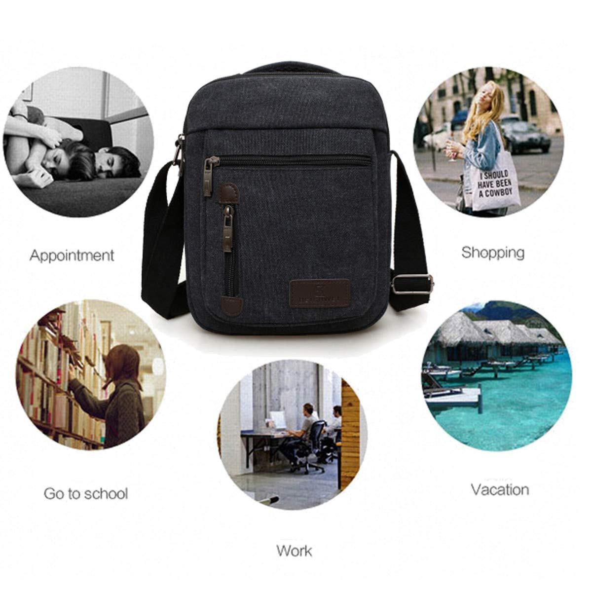 Only-bags.store Kleine Canvas Vintage Umhängetasche  