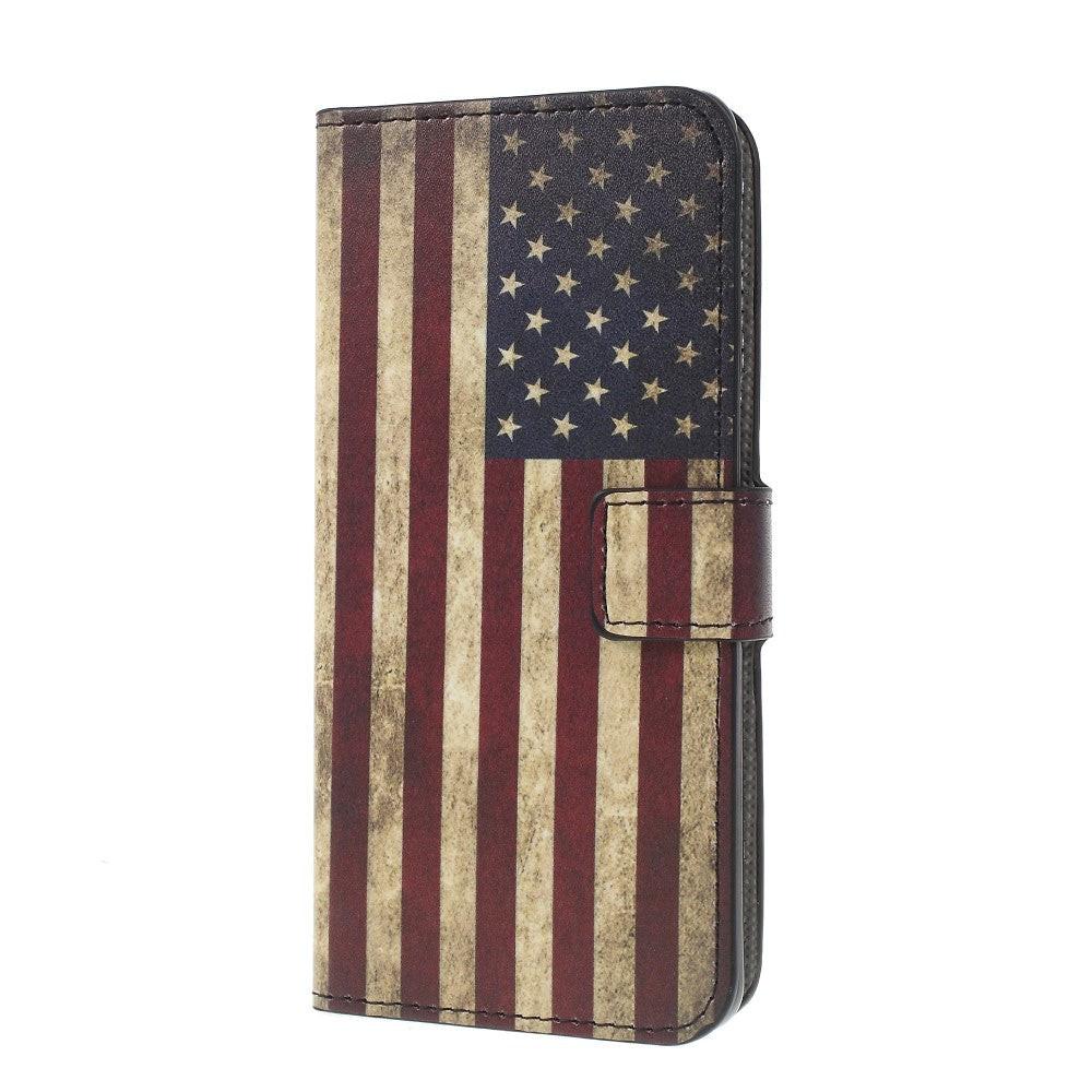 Cover-Discount  Galaxy S10 - Leder Hüllen Etui Usa Amerika Flagge 