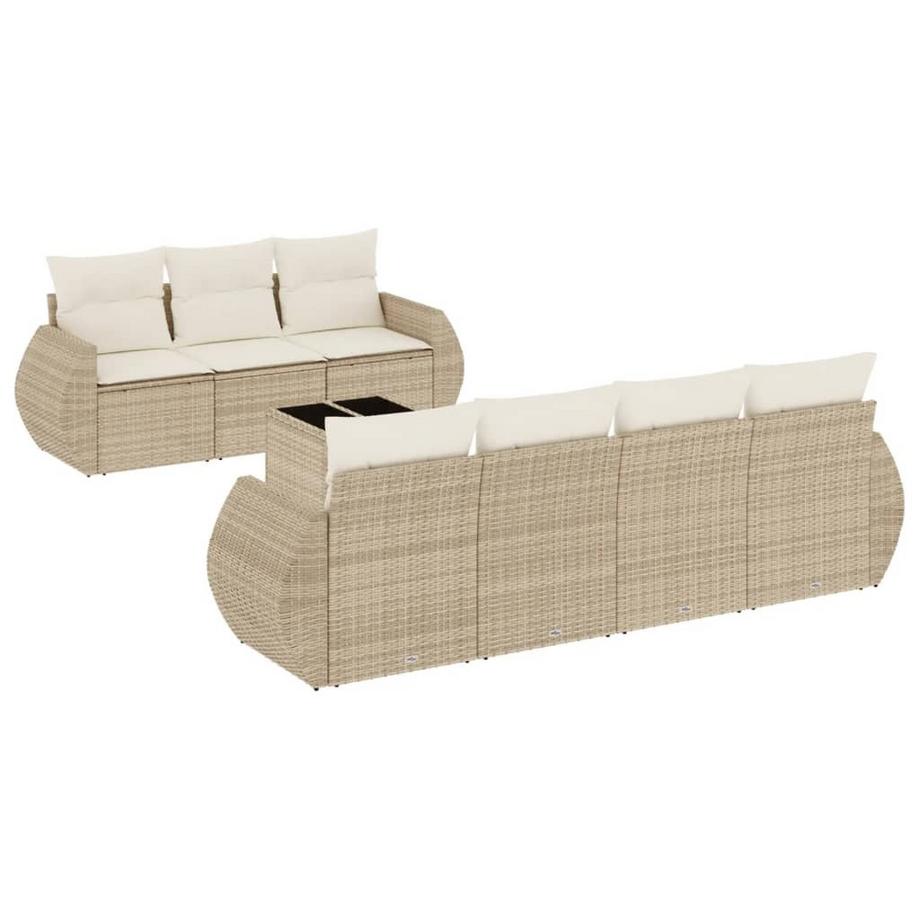 set divano da giardino Polirattan