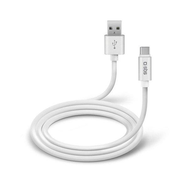 SBS  TECABLPOLOTYPECW USB Kabel 1 m USB 2.0 USB A USB C Weiß 