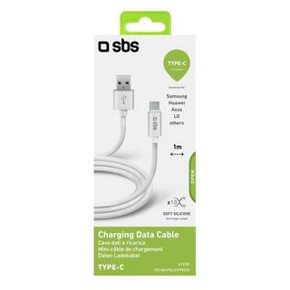 SBS  TECABLPOLOTYPECW USB Kabel 1 m USB 2.0 USB A USB C Weiß 