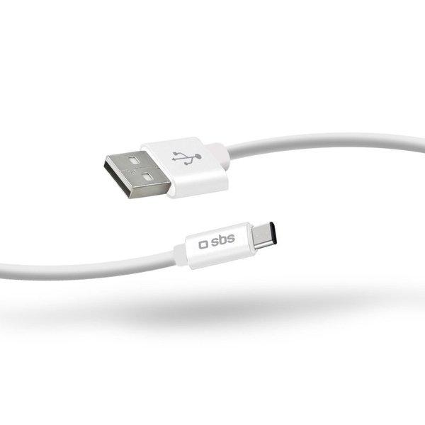 SBS  TECABLPOLOTYPECW USB Kabel 1 m USB 2.0 USB A USB C Weiß 