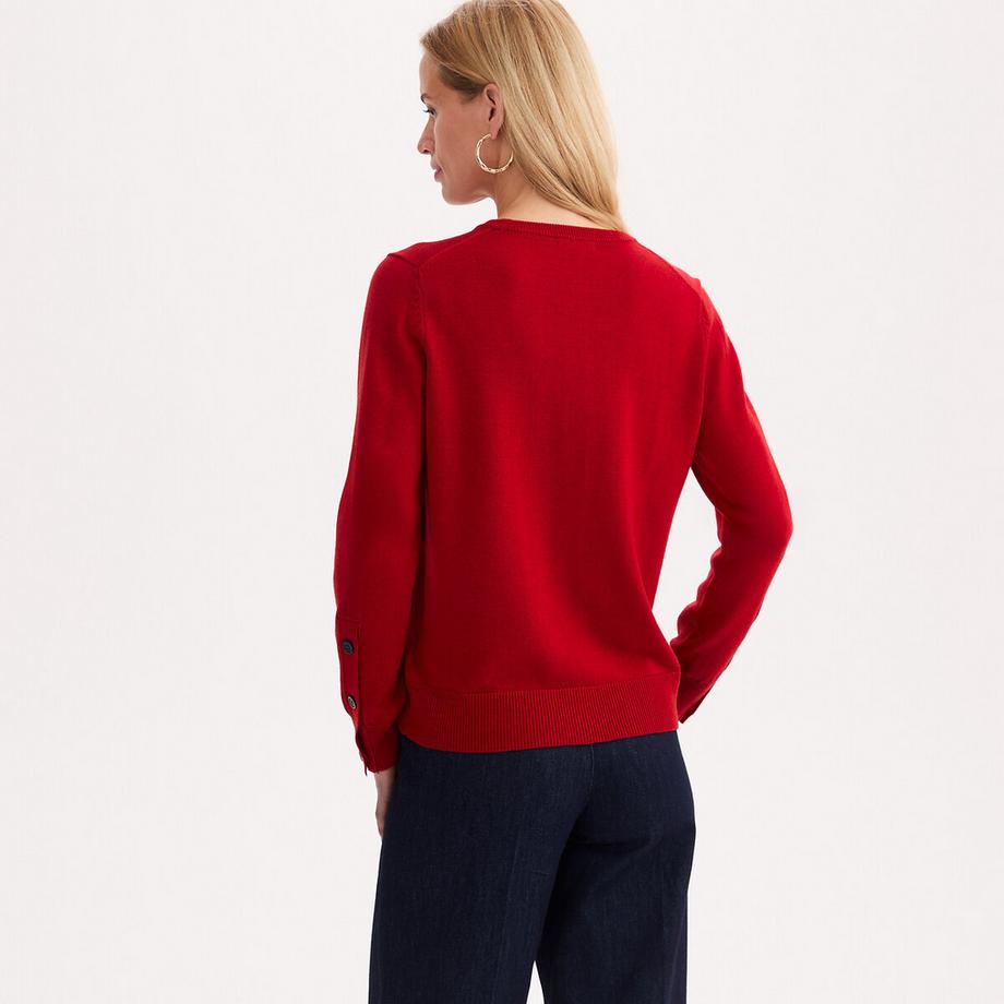 La Redoute Collections Pull col rond en fine maille  