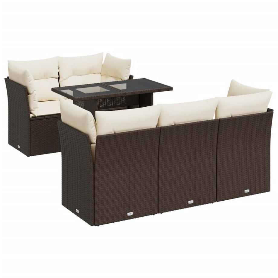set di divani da giardino Polirattan
