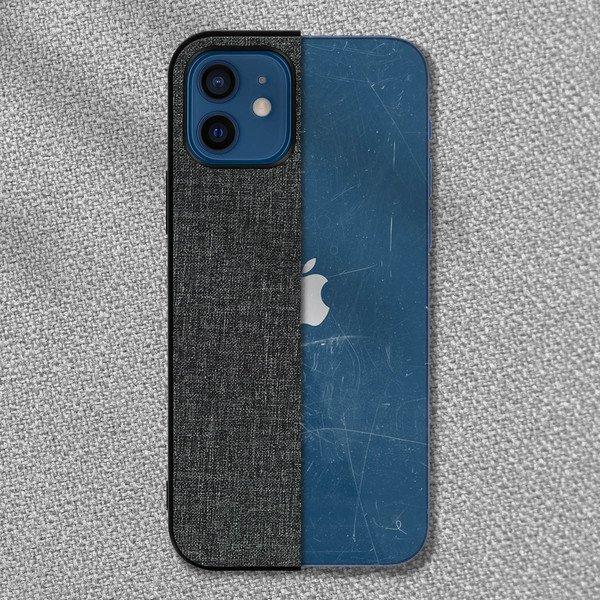 Avizar  Cover iPhone 12 Mini Tessuto grigio 