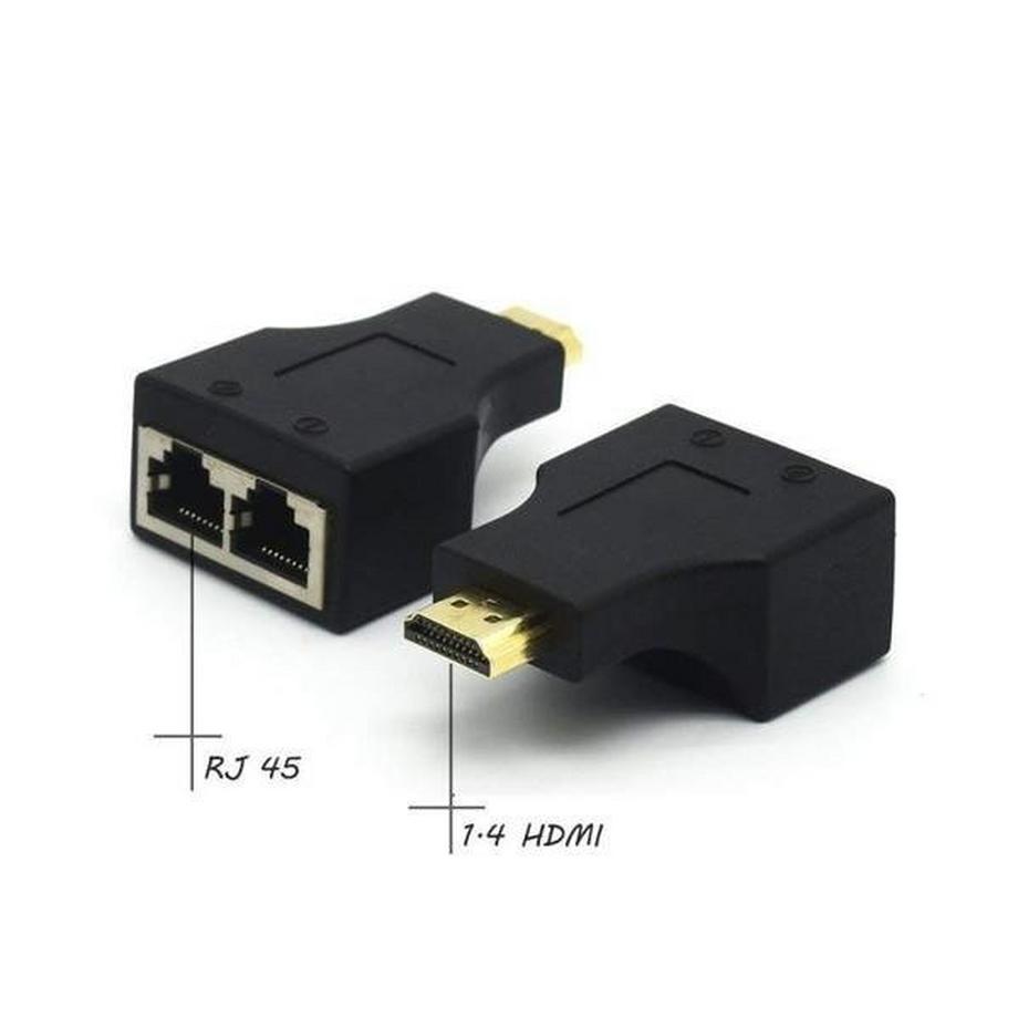 eStore  2x Extendeur double port HDMI vers RJ45 jusqu'à 30m 