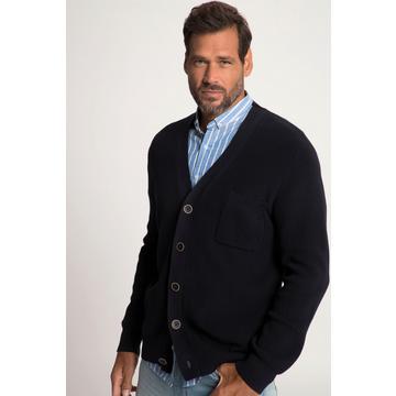 Cardigan con scollatura a V, taschino e abbottonatura