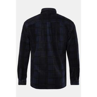 JP1880  Camicia in pile a quadri da lavoro con vestibilità moderna, colletto ad apertura inglese e maniche lunghe, fino alla tg. 8XL 