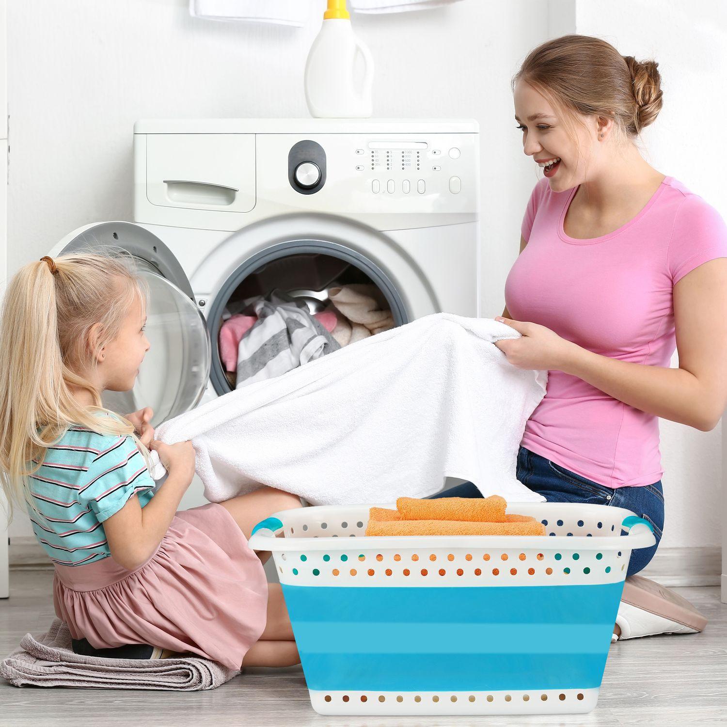 B2X Panier à linge pliable  