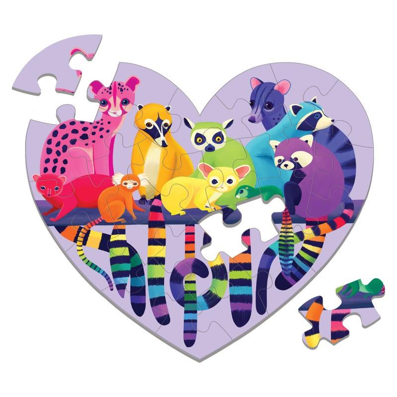 mudpuppy  Shaped Mini Puzzle, Love in the Wild 24 pcs 