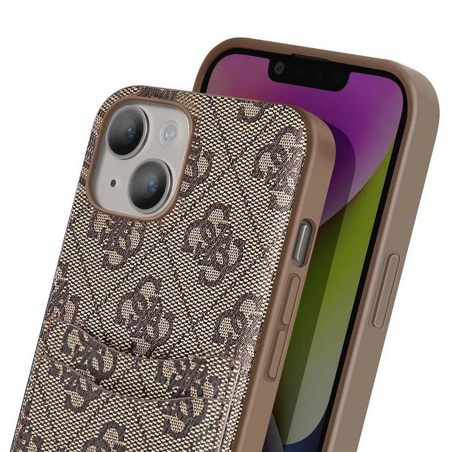 GUESS  Hülle Apple iPhone 14 PU 4G Kartenhalter 