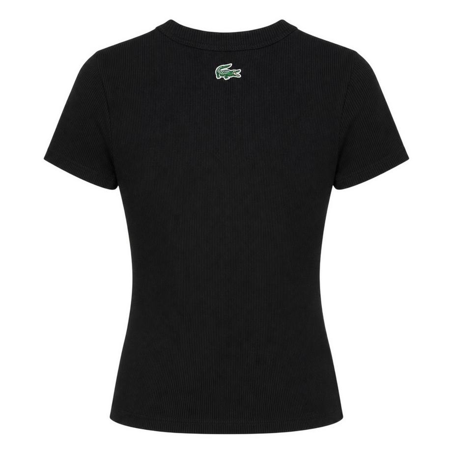 LACOSTE  Maglietta Aderente A Costine Girocollo 