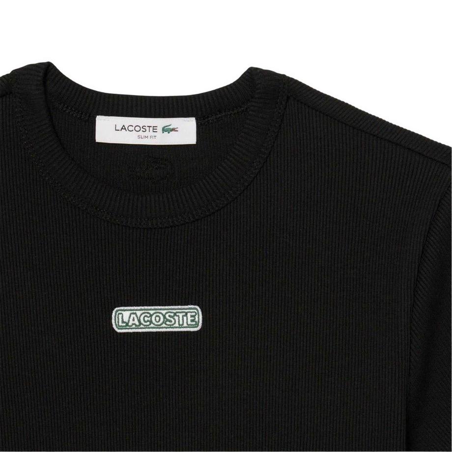 LACOSTE  Maglietta Aderente A Costine Girocollo 
