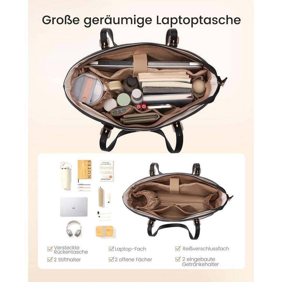 Only-bags.store Borsa Tote Grande per Laptop 15,6 Pollici  