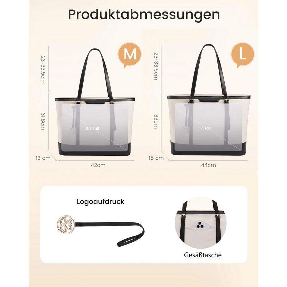 Only-bags.store Borsa Tote Grande per Laptop 15,6 Pollici  