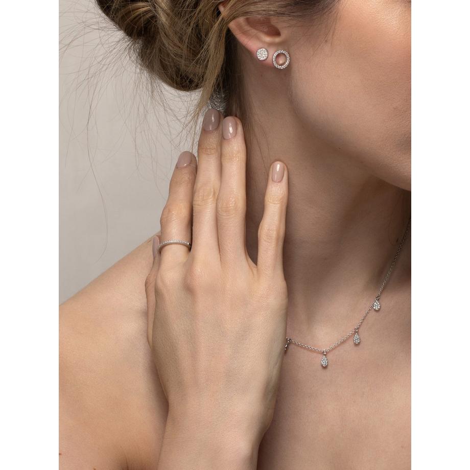 PHANTASYA  Ring mit Zirkonia 1361 Rhodiniert 