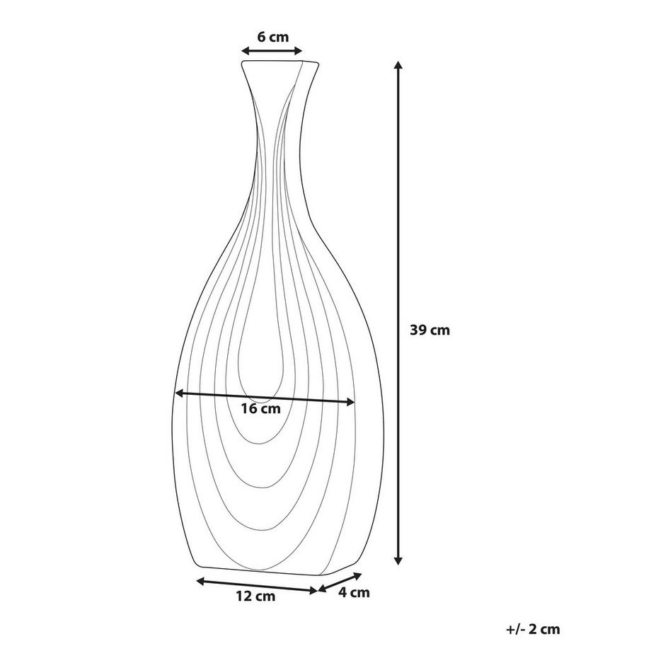 Beliani Dekovase aus Keramik Modern THAPSUS  