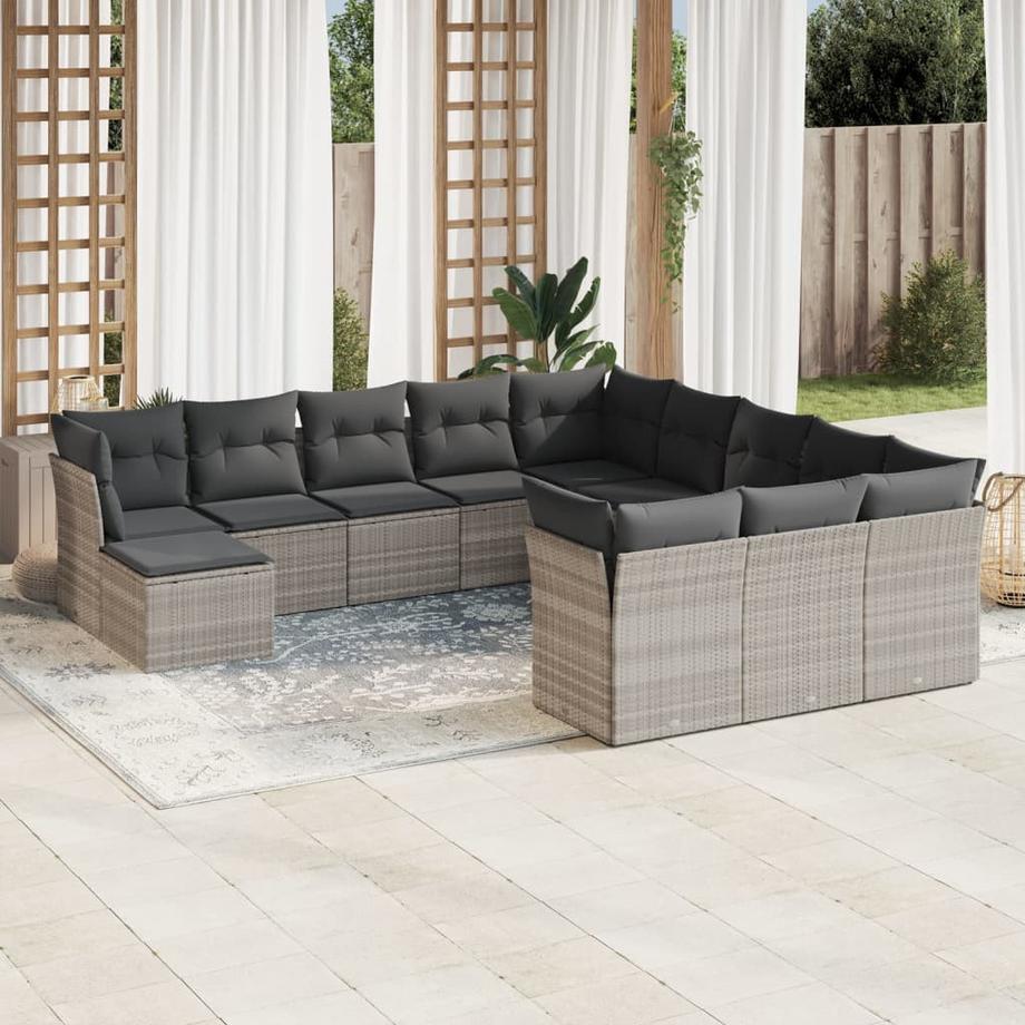 VidaXL Ensemble de canapés de jardin rotin synthétique  