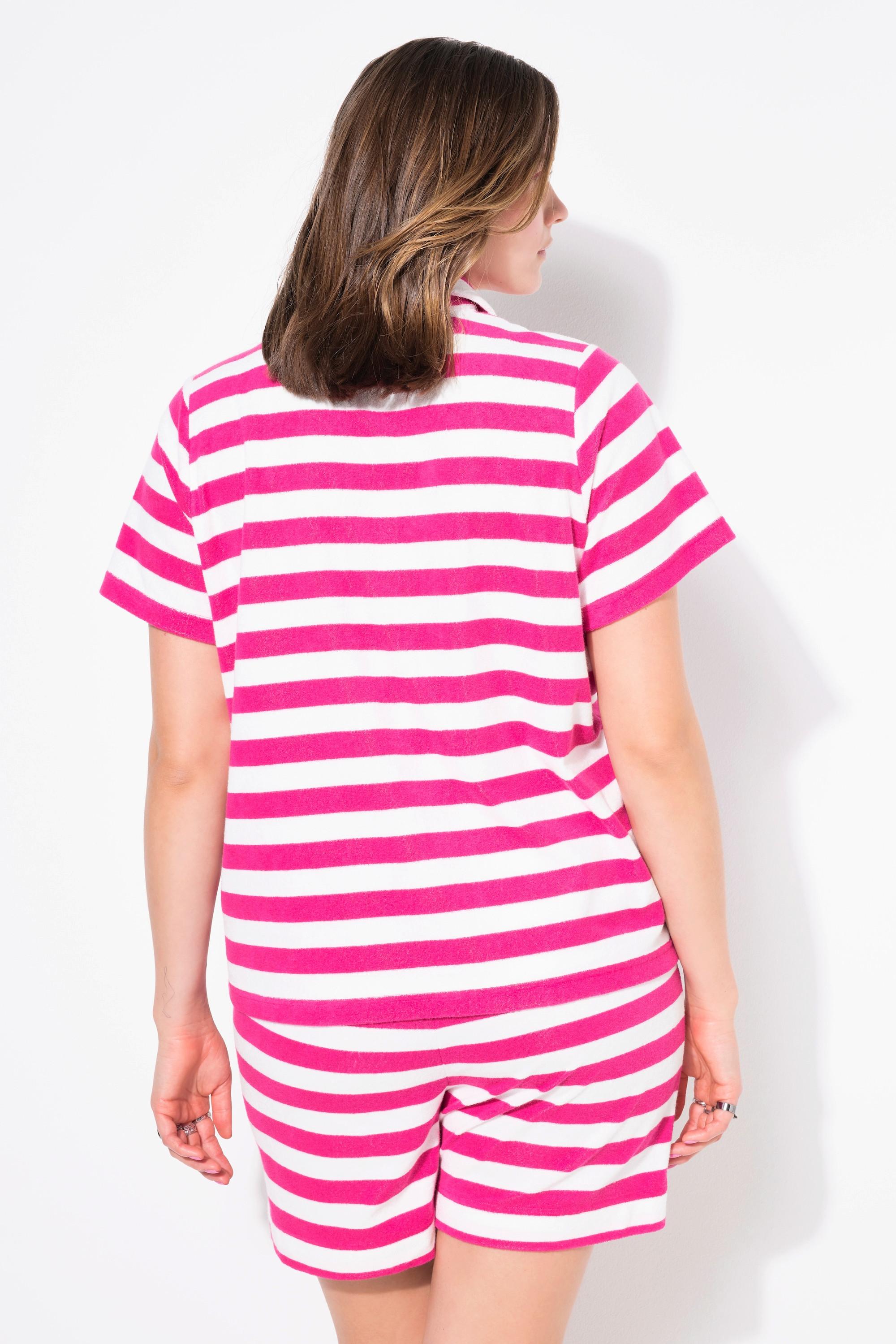 Studio Untold Pigiama Corto Due Pezzi a Righe in Spugna  