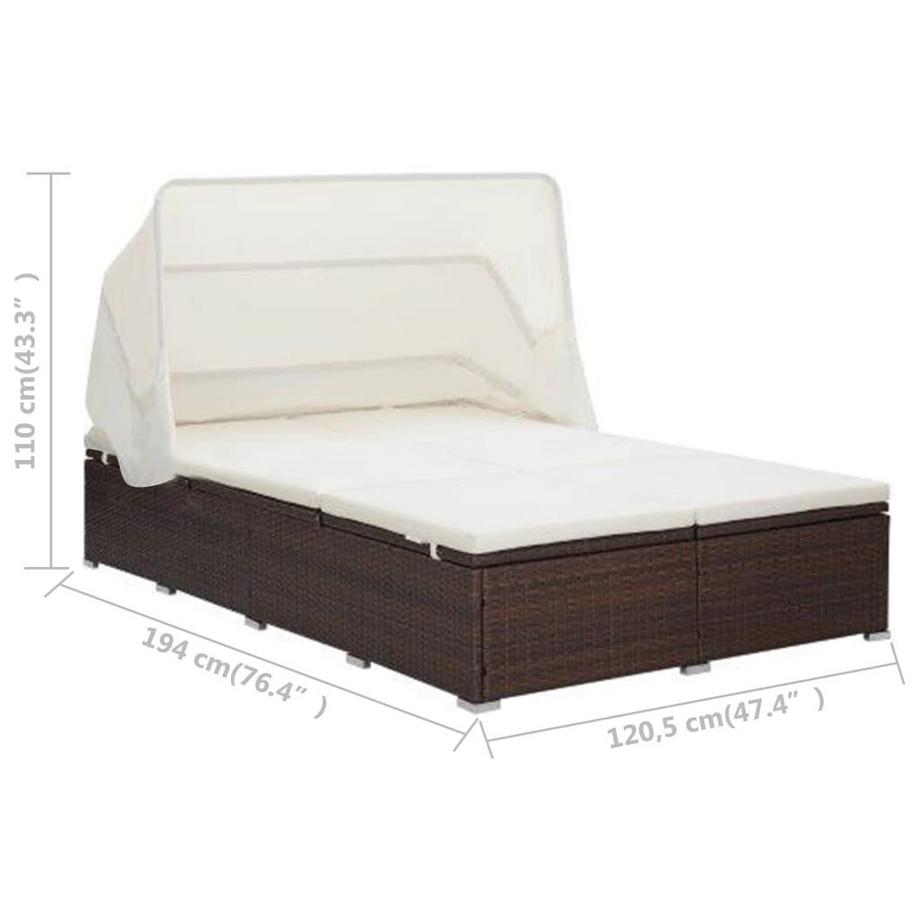 VidaXL lettino Polirattan  