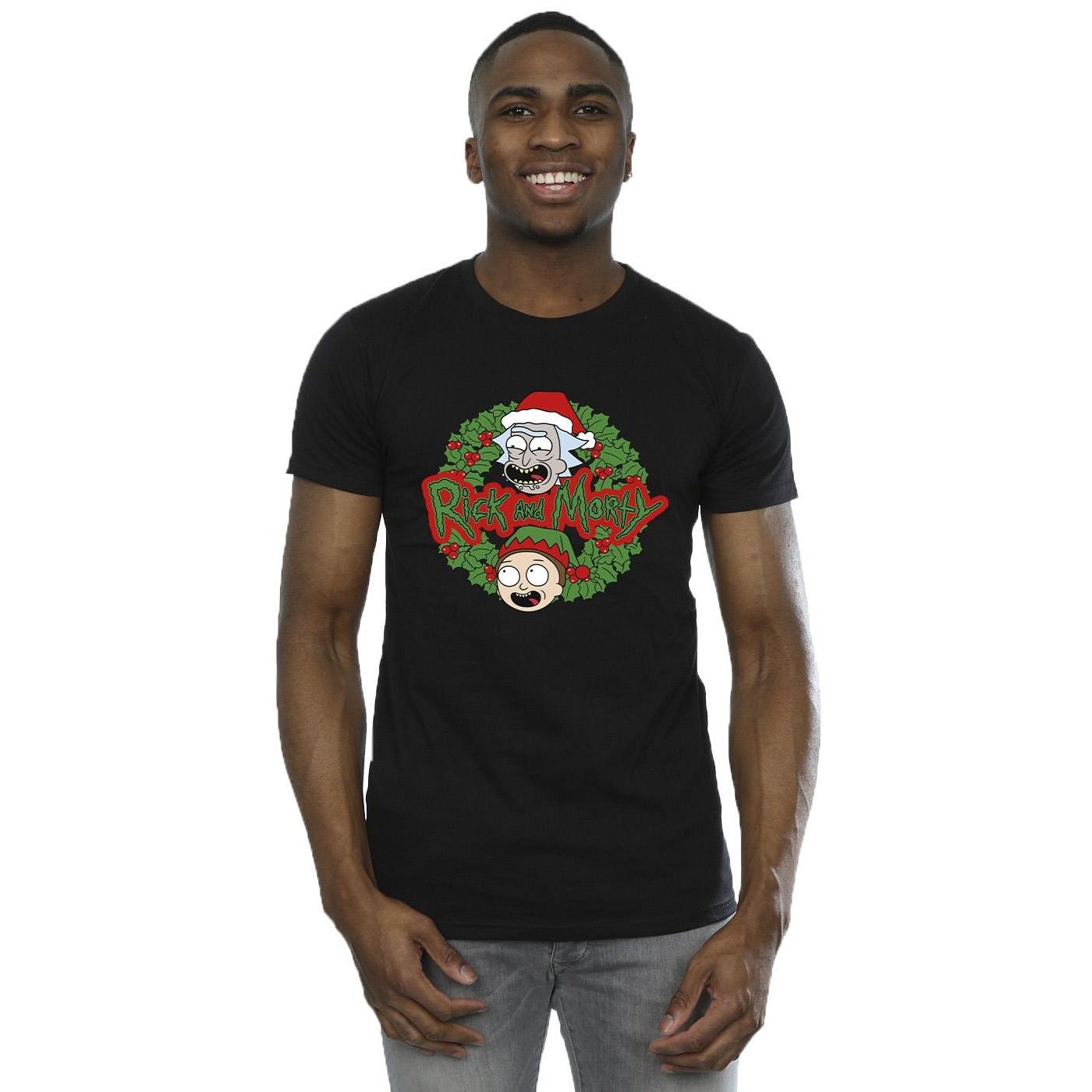 Rick And Morty Rick and Morty Weihnachtskranz T-Shirt  