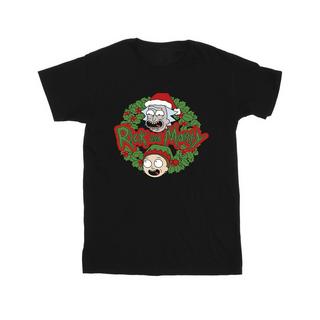 Rick And Morty Rick and Morty Weihnachtskranz T-Shirt  