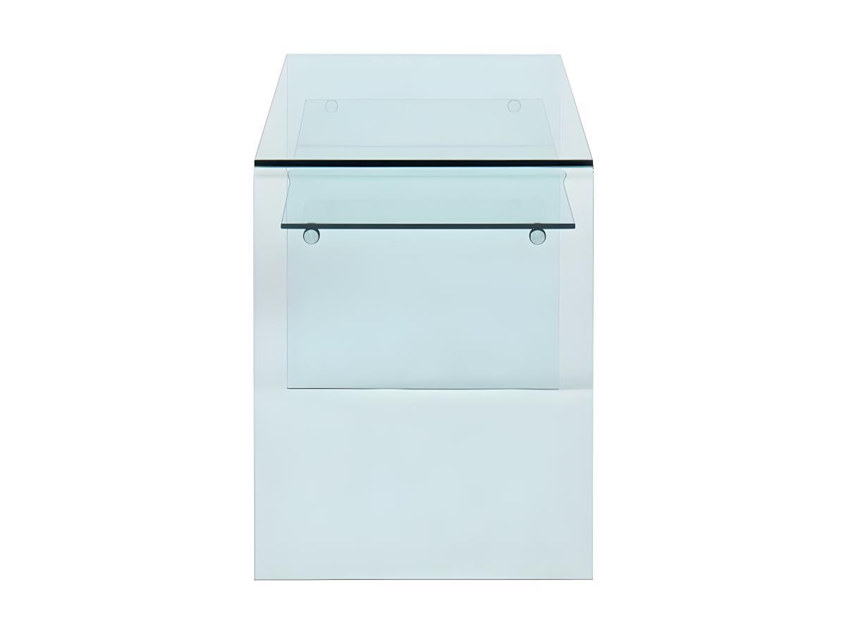 Vente-unique Bureau STILEOS 1 niche Verre trempé  