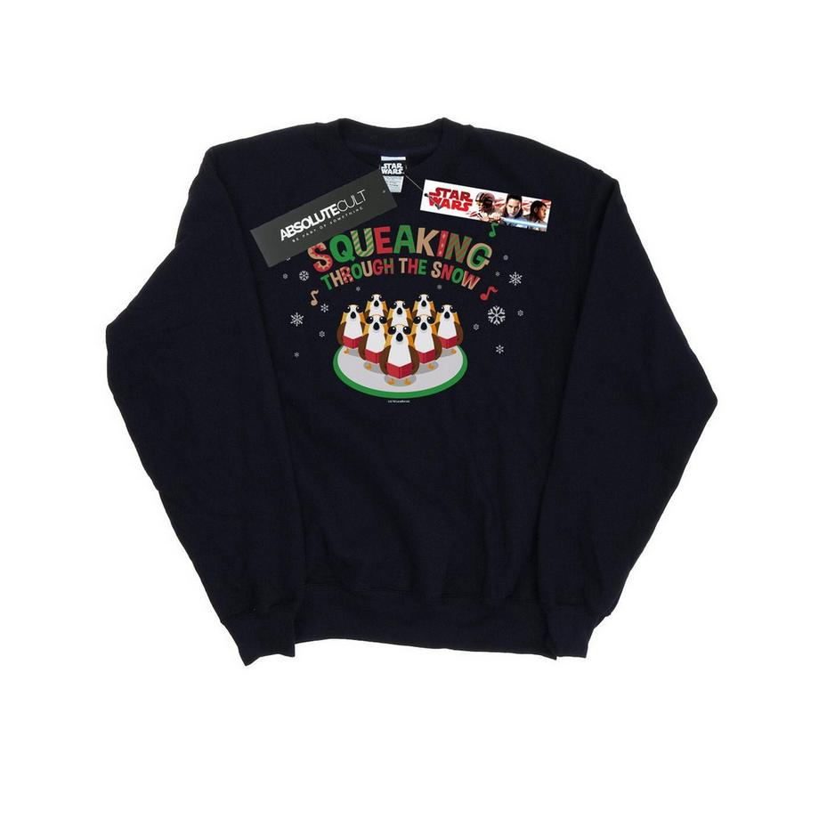 STAR WARS  The Last Jedi Squeaking Rolling Through The Snow Sweatshirt 