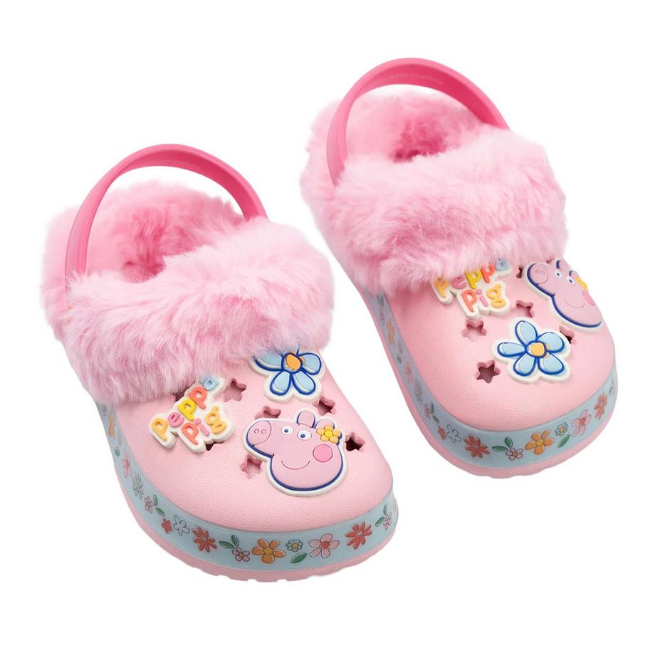 Blumen Clogs , Pelzgefüttert