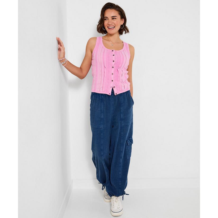 Joe Browns Knopfleisten-Weste mit Farbverlauf im Boho-Stil  