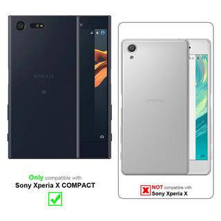 Cadorabo  Housse compatible avec Sony Xperia X COMPACT - Coque de protection avec fermeture magnétique, fonction de support et compartiment pour carte 