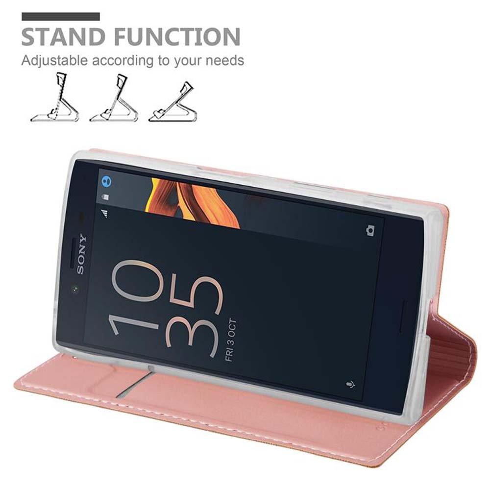 Cadorabo  Housse compatible avec Sony Xperia X COMPACT - Coque de protection avec fermeture magnétique, fonction de support et compartiment pour carte 