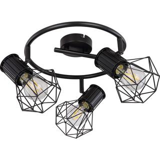 mutoni Spot Priska métal noir 3xE27  